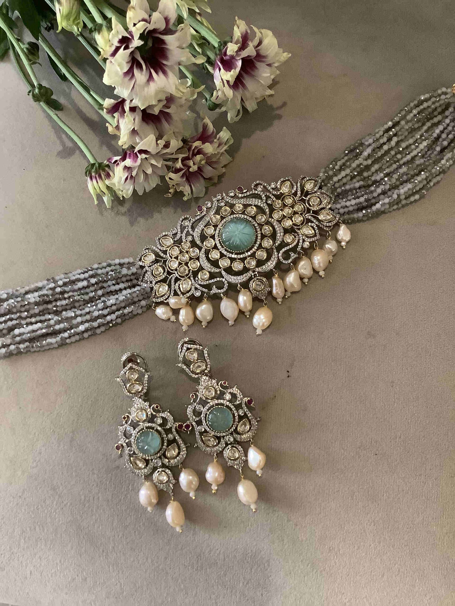 Harita Necklace and Earrings Set