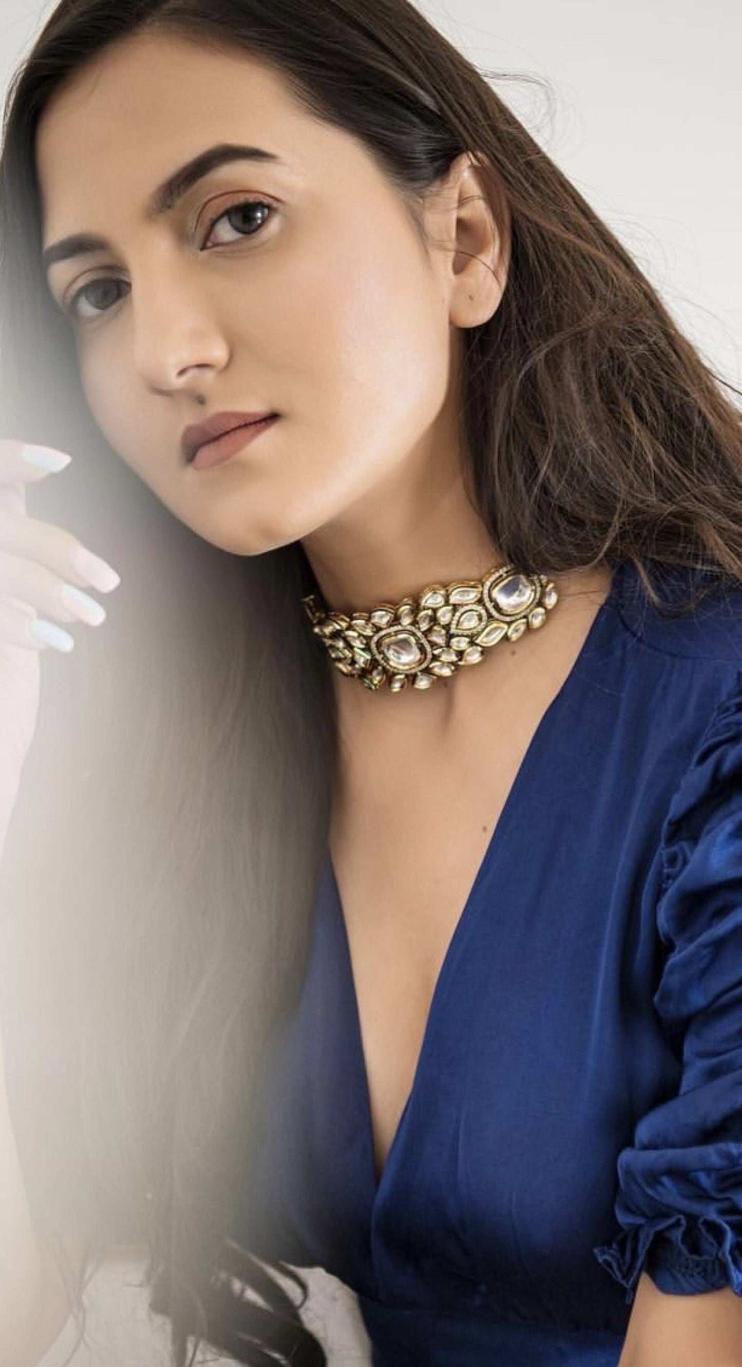 Inayat Choker Set with Drop Earrings