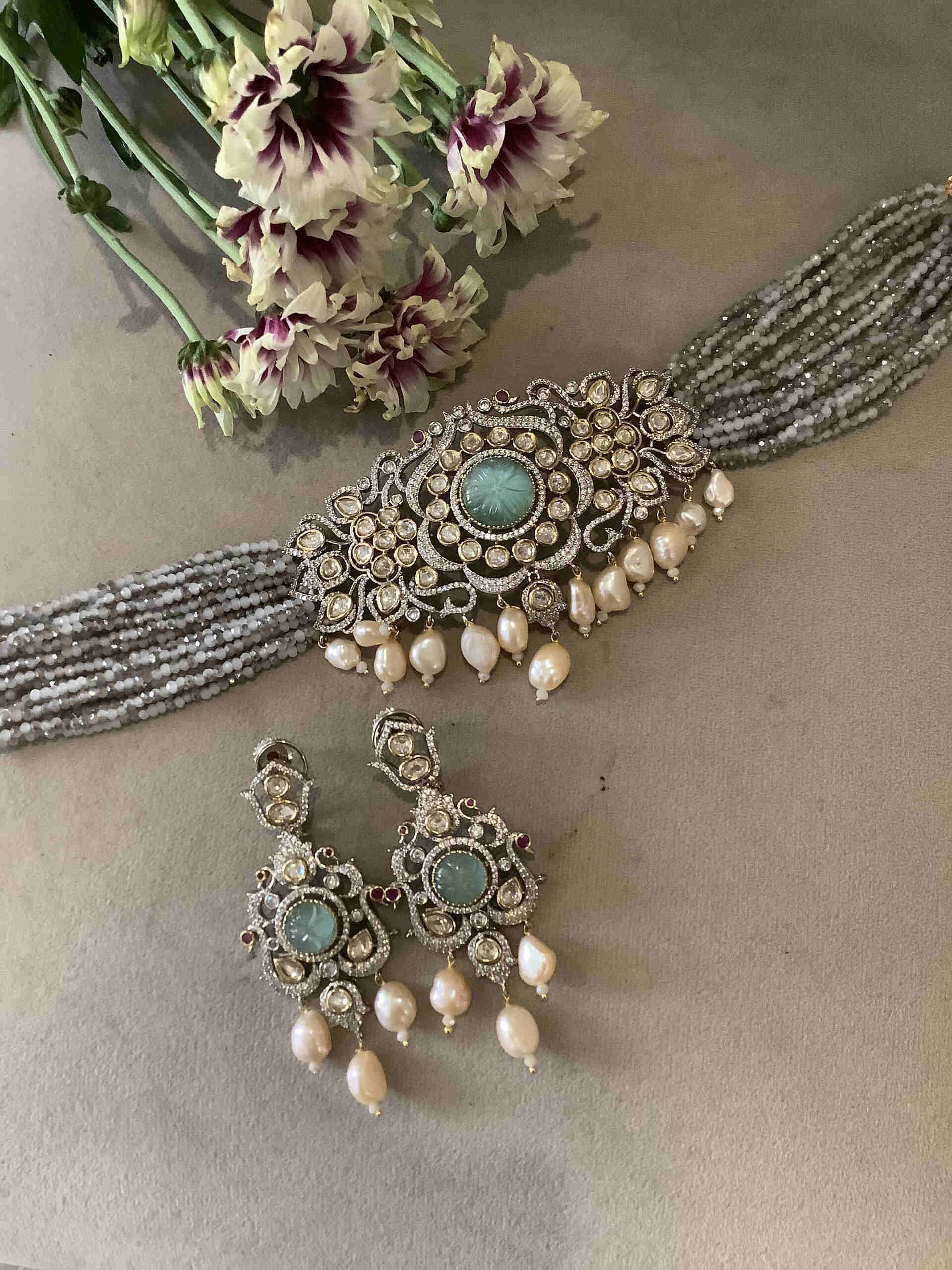 Harita Necklace and Earrings Set
