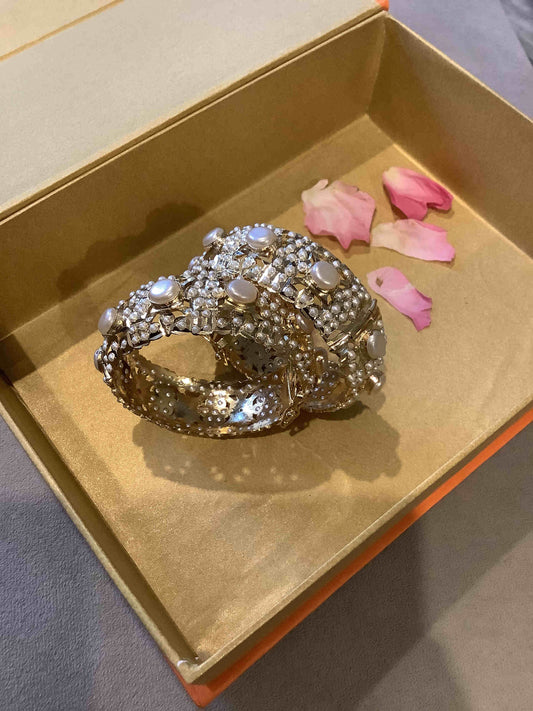 Maliha Jadau Pearl Bangles