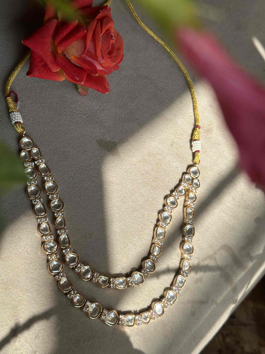 Namath Double Layered Polki Necklace