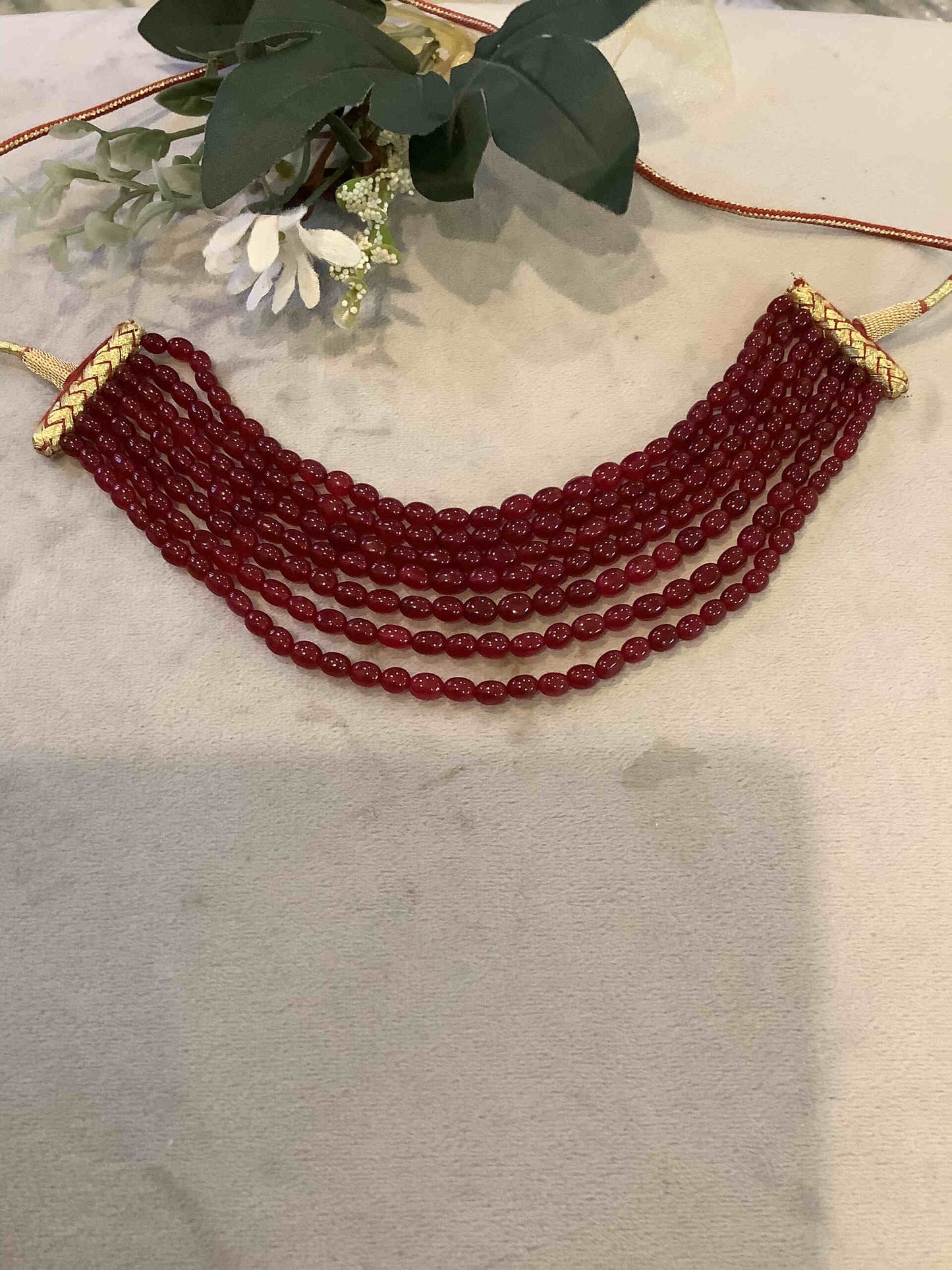 Ruby Red Onyx Necklace