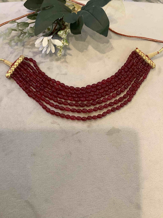 Ruby Red Onyx Necklace