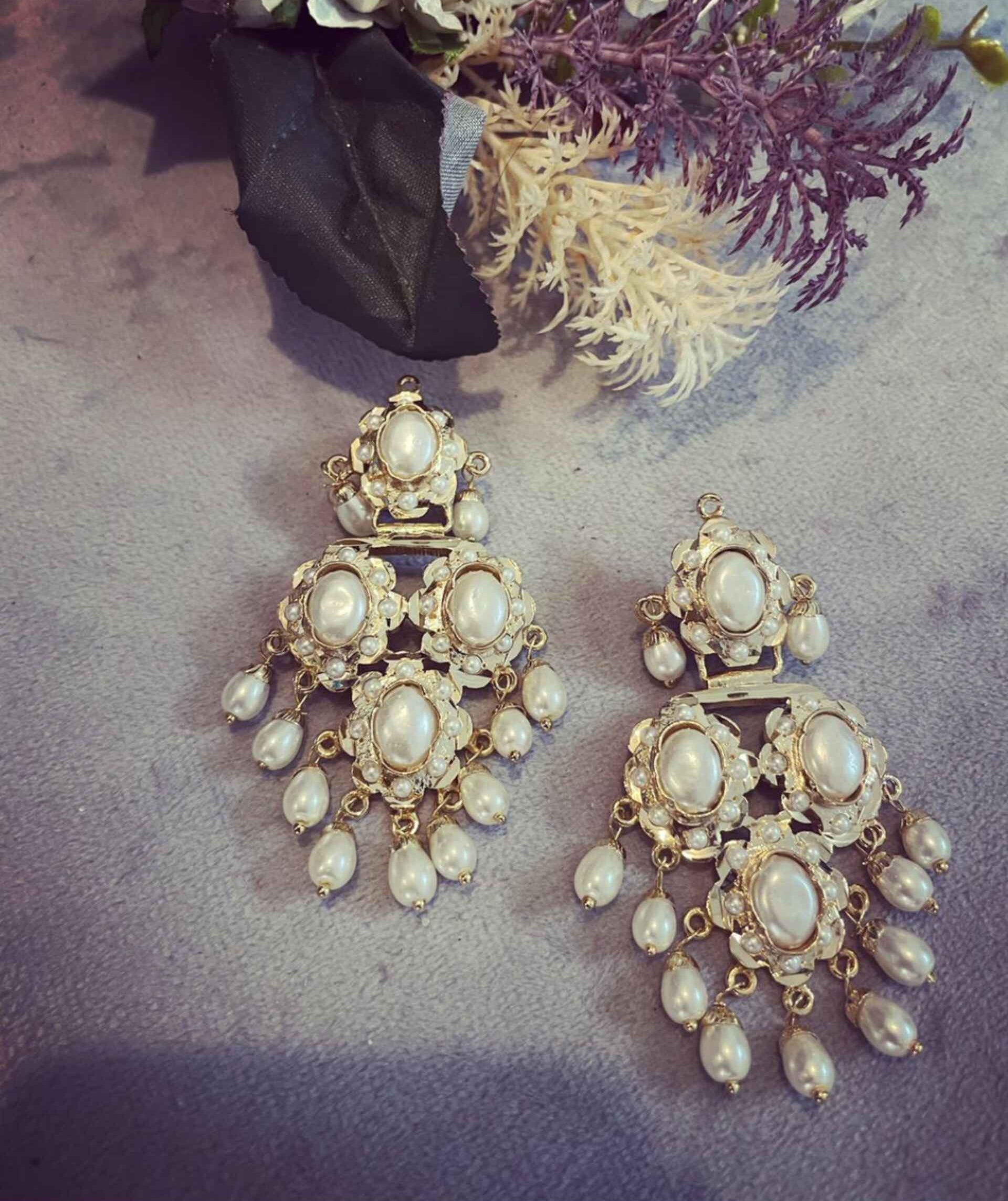 Samaira Jadau Pearl Earrings